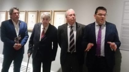 En el centro, Jorge Cela y Camilo José Cela