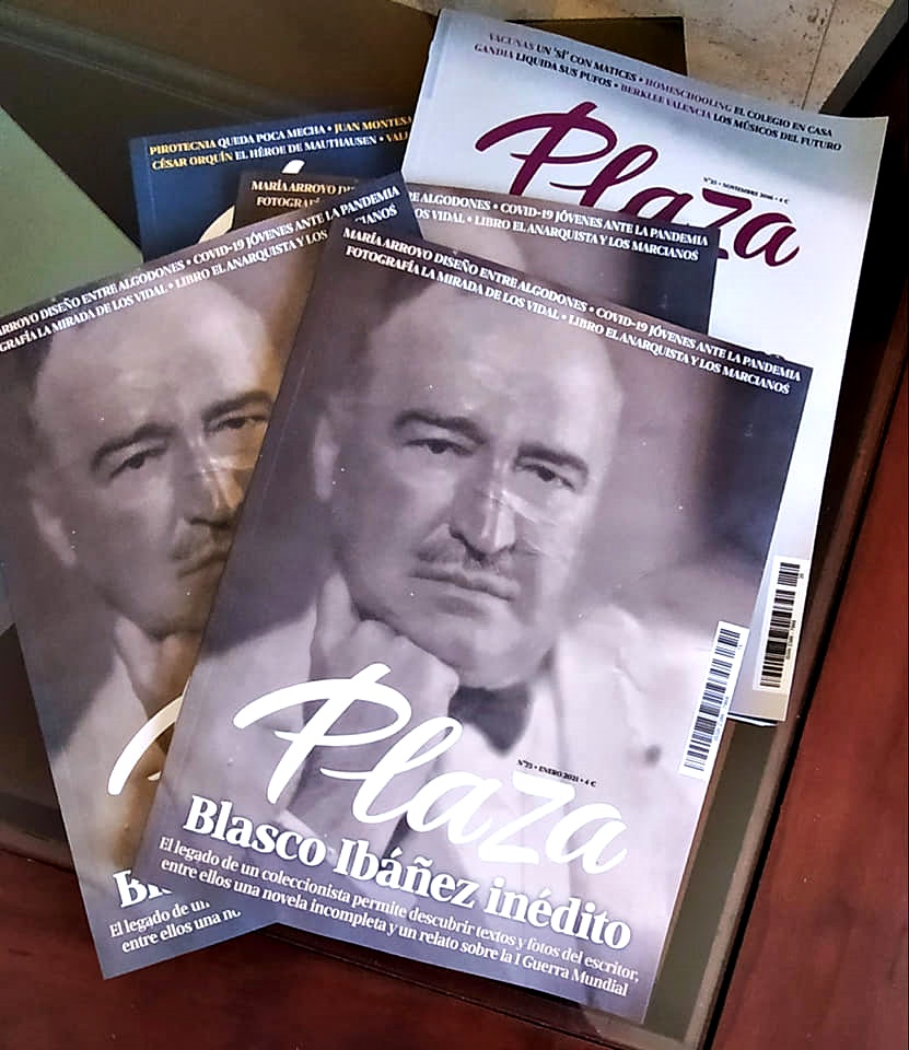 Vicente Blasco Ibáñez en portada de la revista Plaza